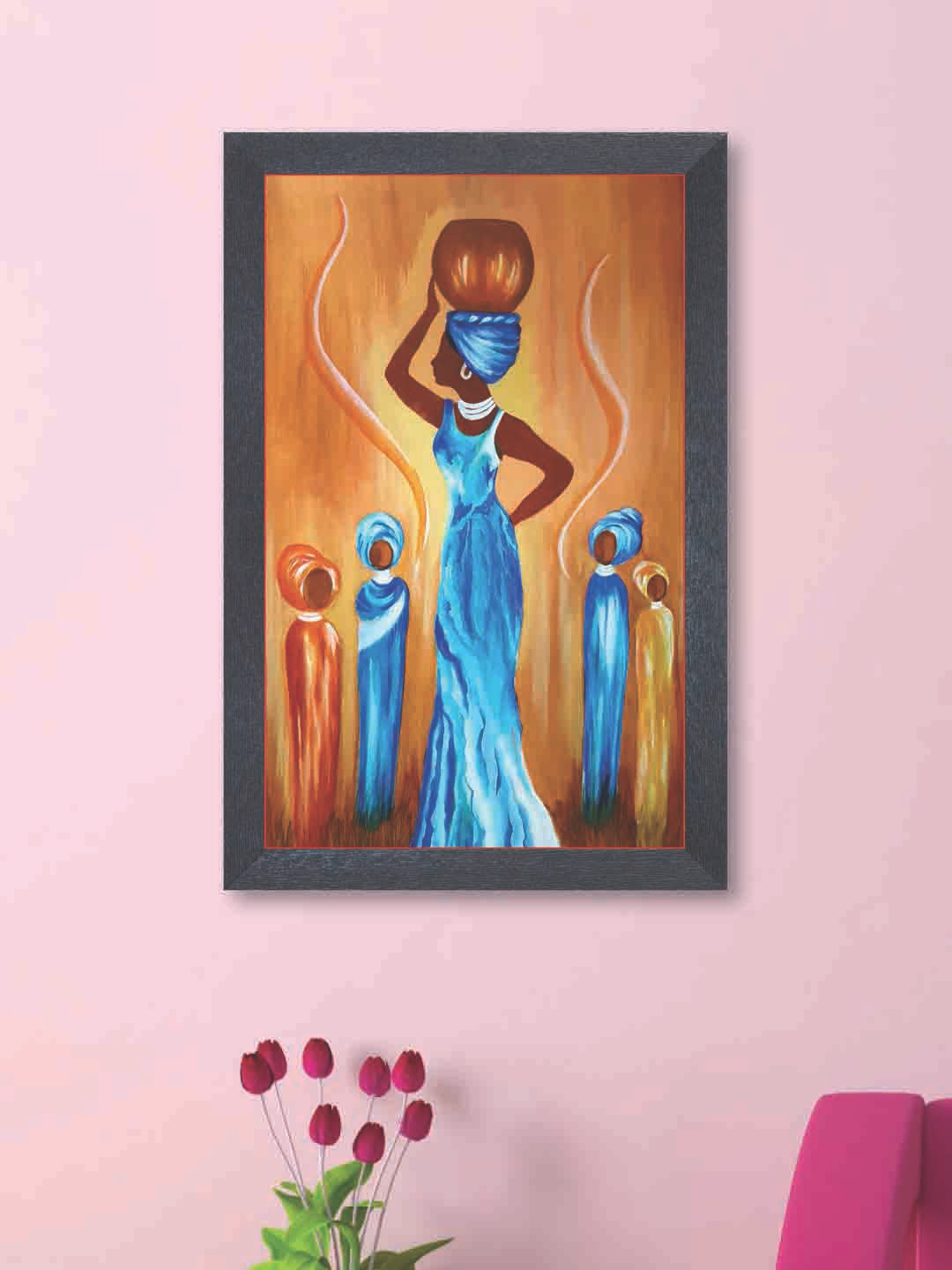 

nest ART Blue & Brown Tribal Synthetic Wood Wall Art