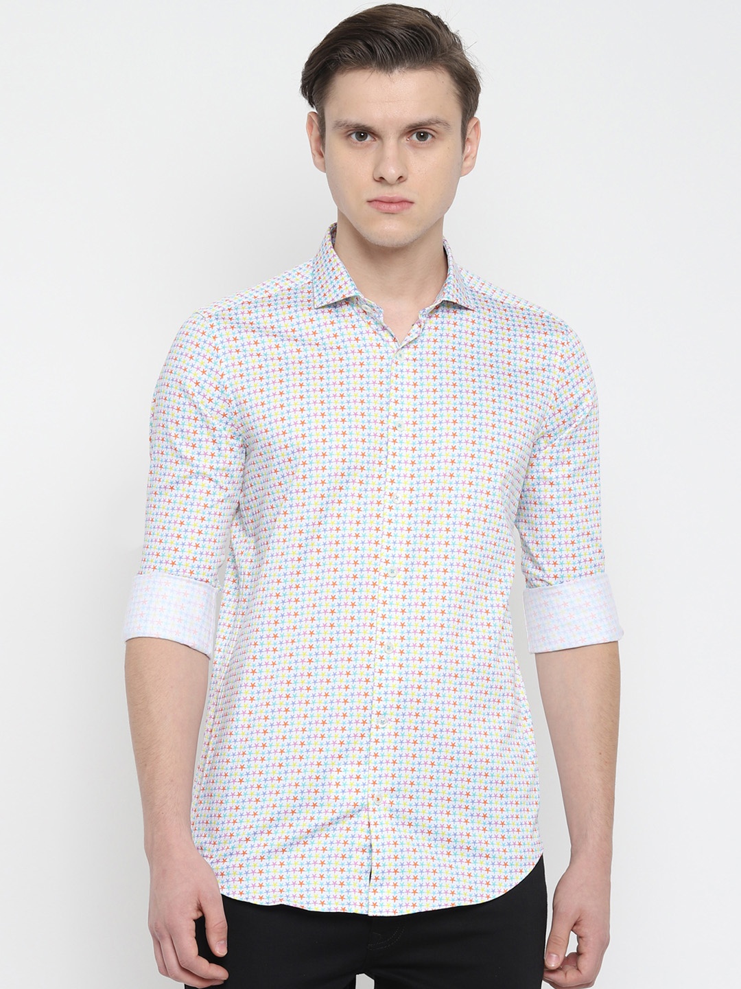 

SIMON CARTER LONDON Men Multicoloured Slim Fit Printed Casual Shirt, Multi
