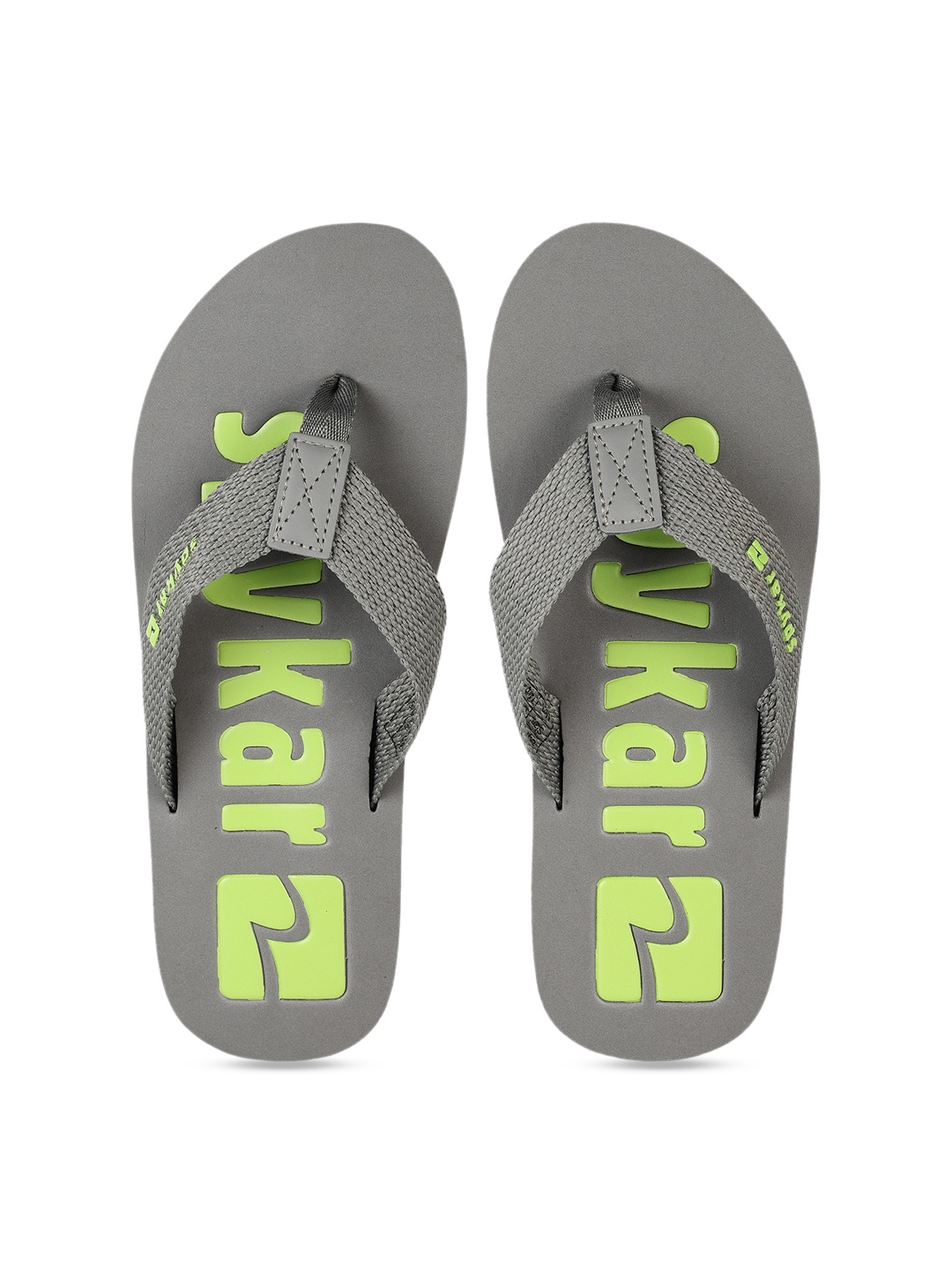

SPYKAR Men Grey Printed Thong Flip-Flops