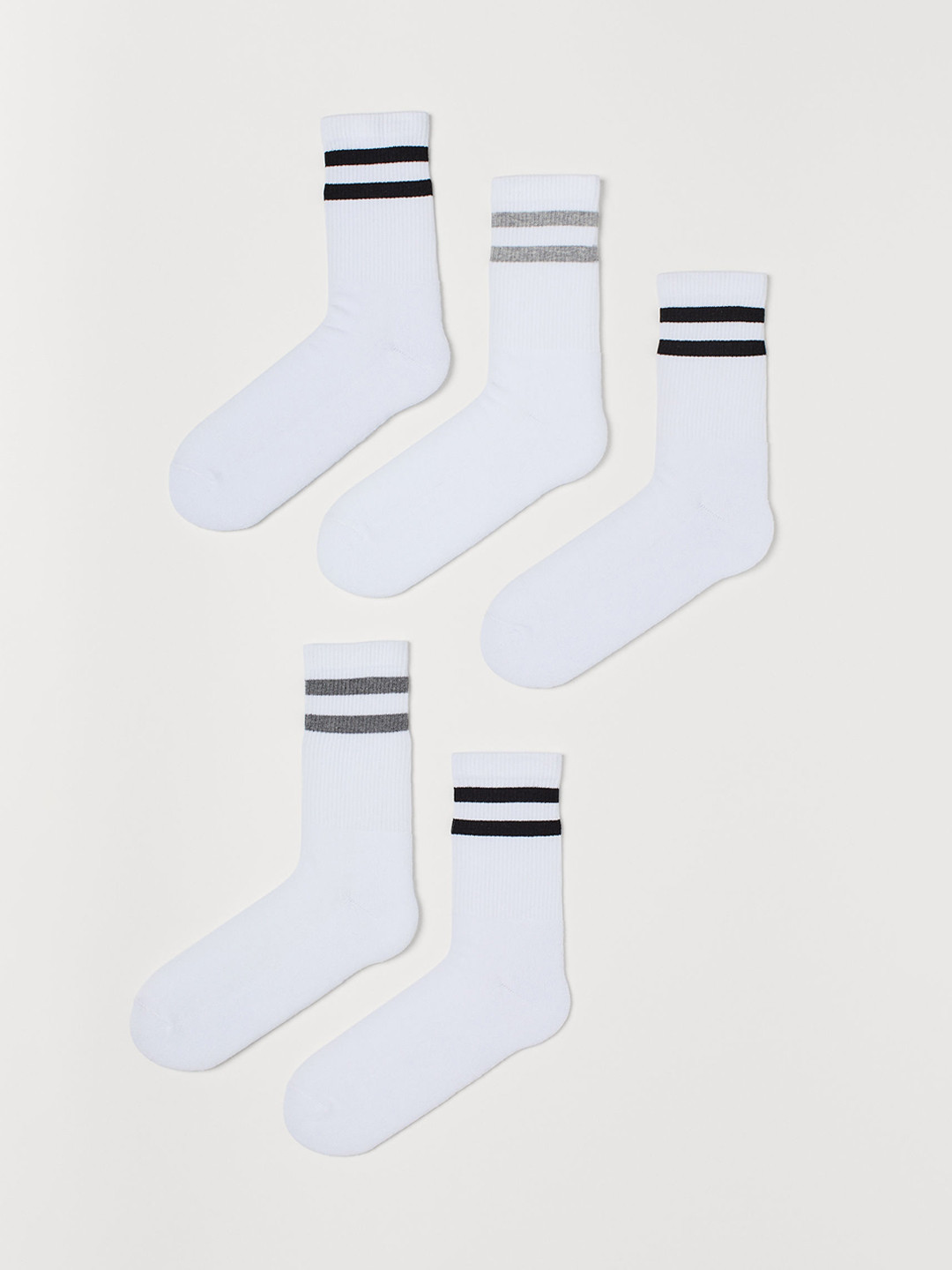 

H&M Men 5-Pack Socks, White