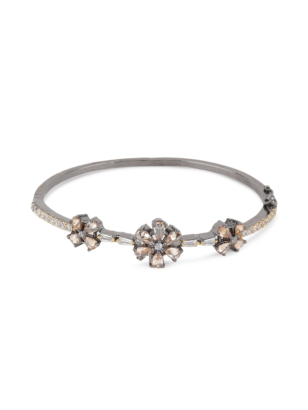 

Anika's Creation American Diamond Openable bracelet, Black