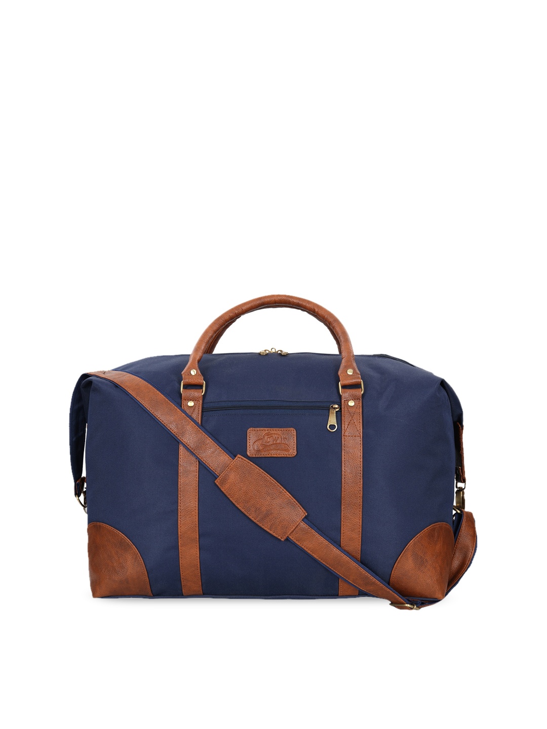 

Leather World Unisex Blue Solid Duffel Bag
