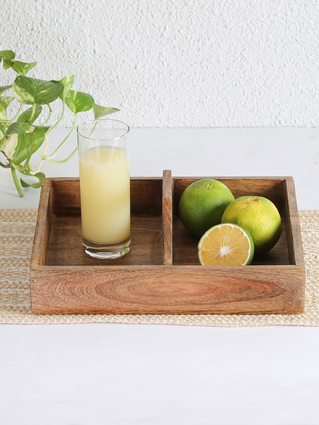 

House This Brown Solid Ardhan Mango Wood Serving Tray