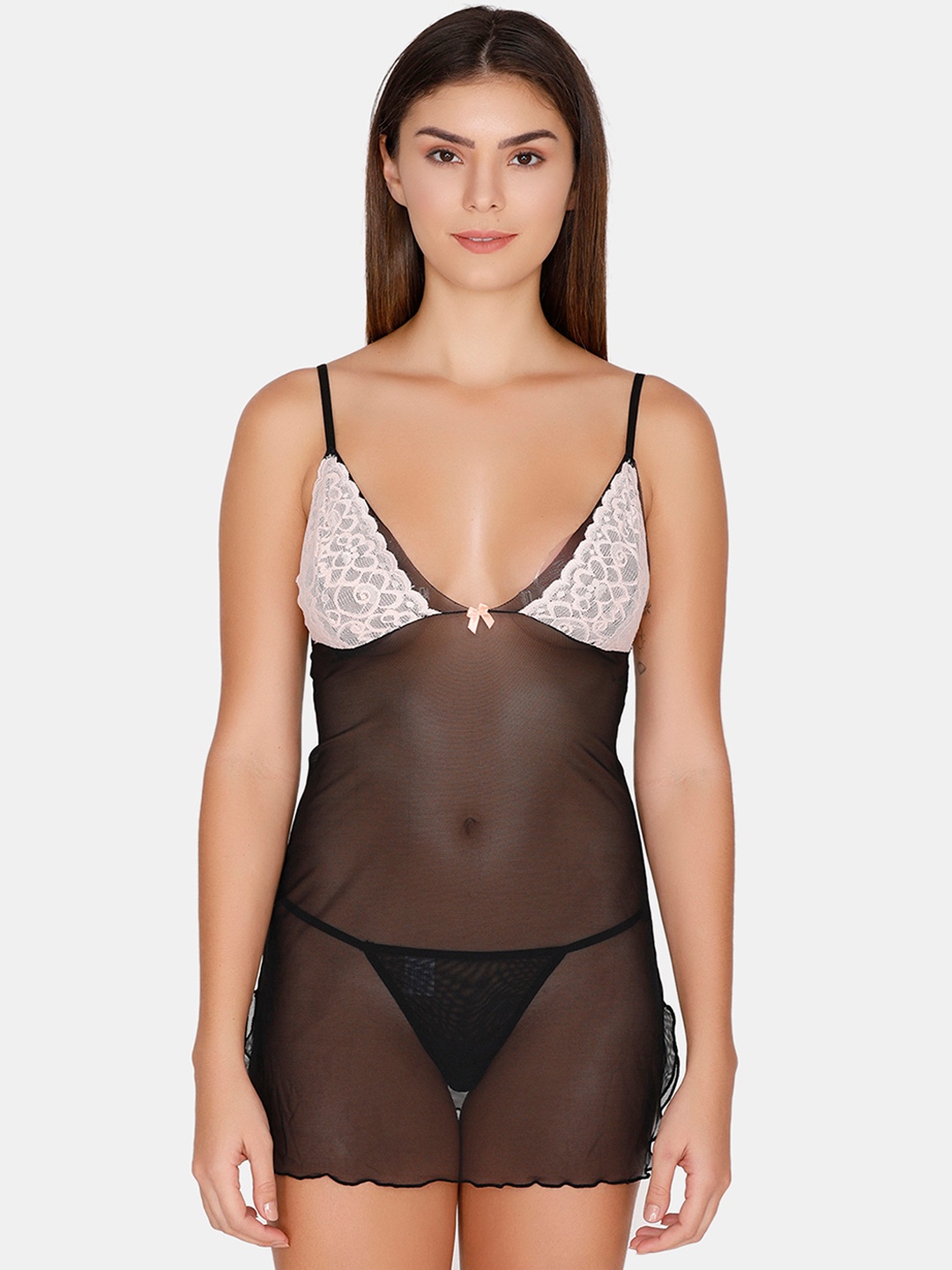 

Zivame Black Solid Baby Doll ZI7095FASH0BLAK