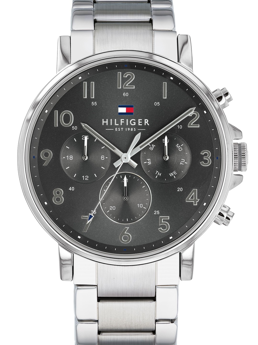 Tommy Hilfiger Men Gunmetal-Toned Multifunction Analogue Watch TH1710382, Metallic
