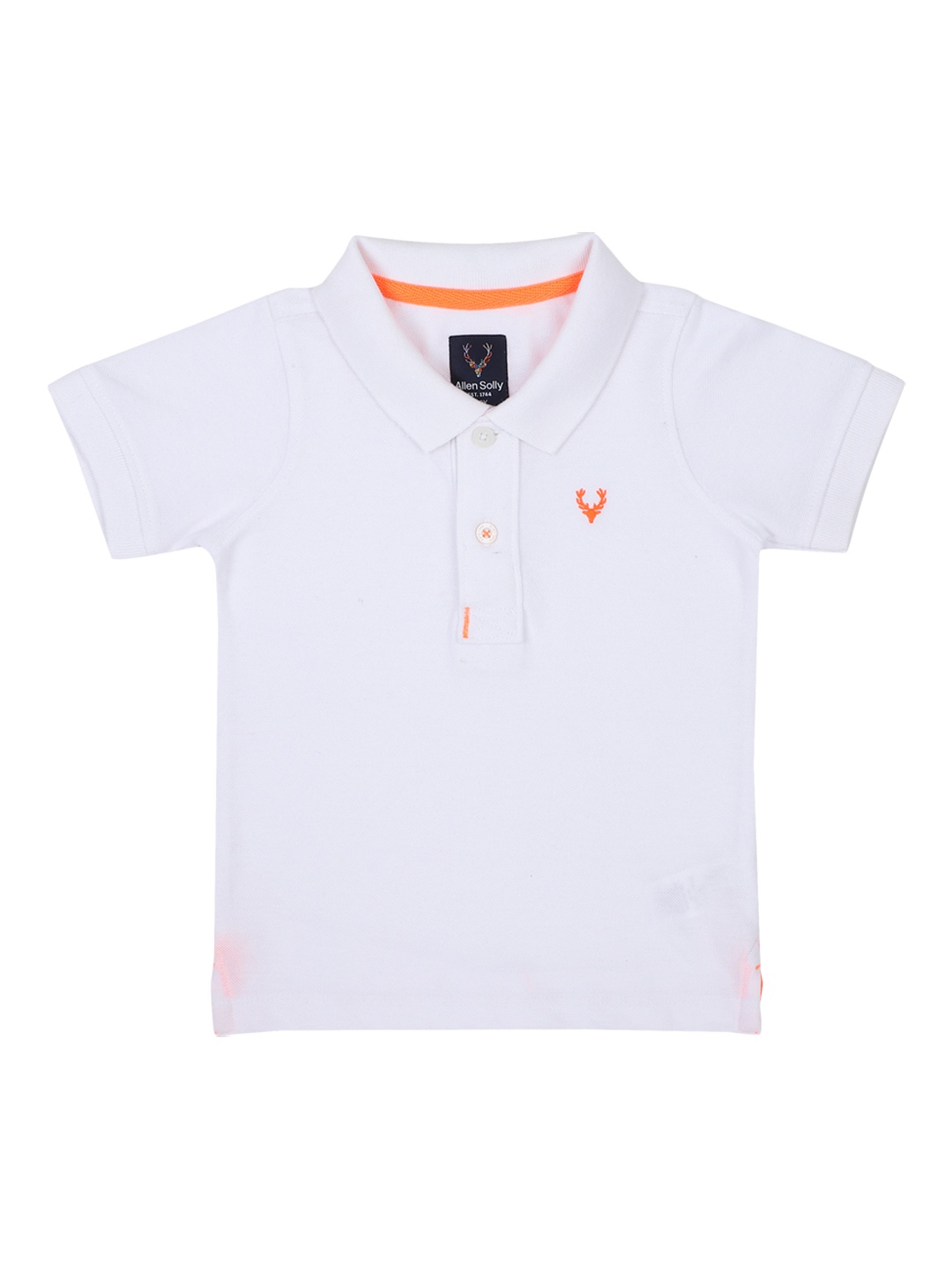 

Allen Solly Junior Boys White Solid Polo Collar T-shirt