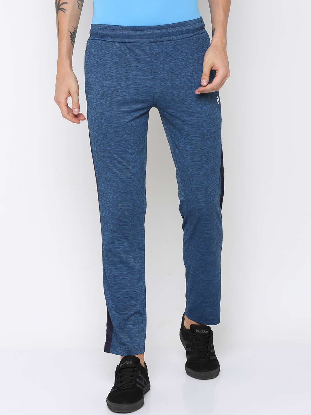 

PERFKT-U Men Grey Solid Straight-Fit Trackpants