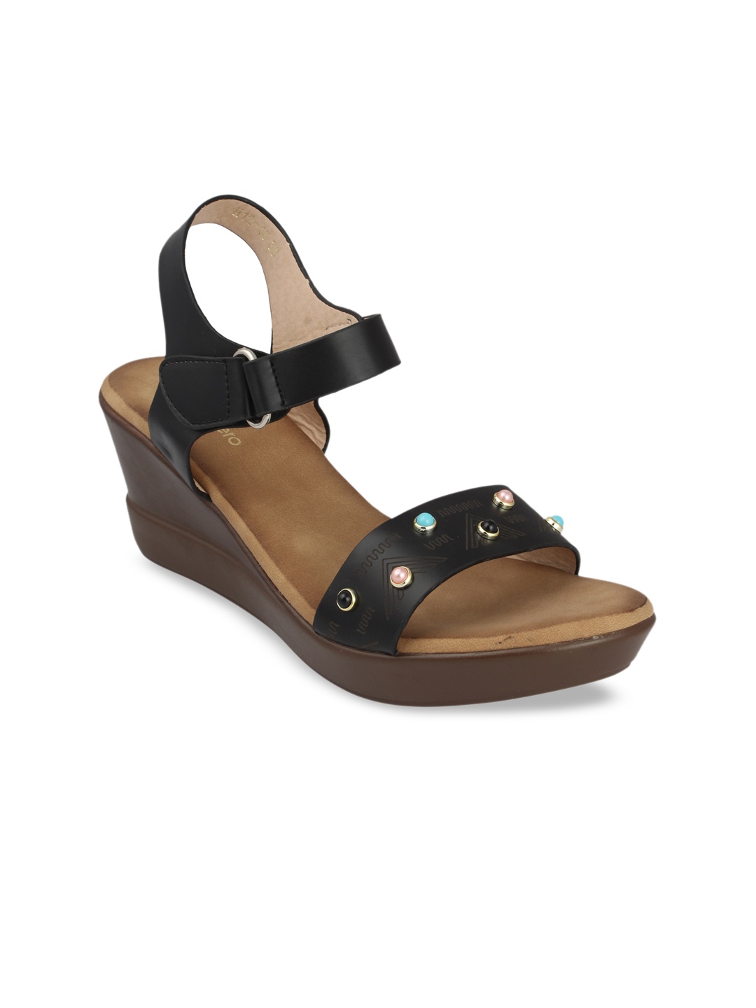 

pelle albero Women Black Textured Sandals