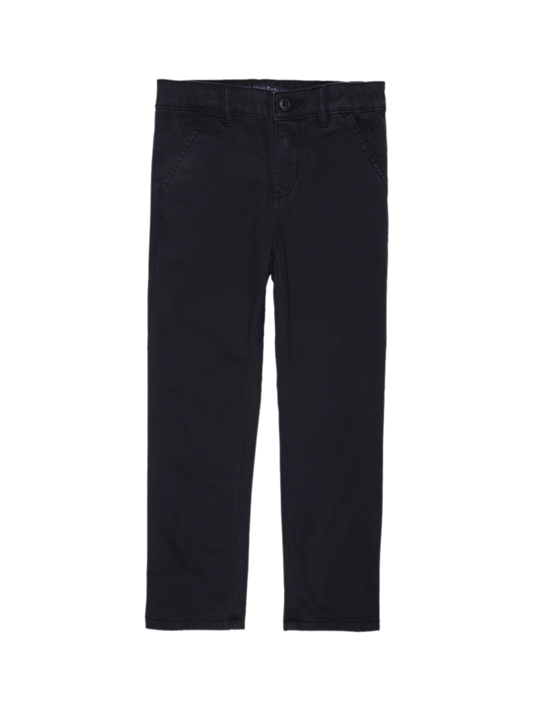 Allen Solly Junior Boys Navy Blue Regular Fit Solid Regular Trousers