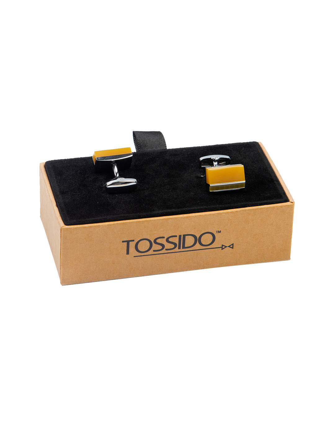 

Tossido Orange Rectangle Cufflinks