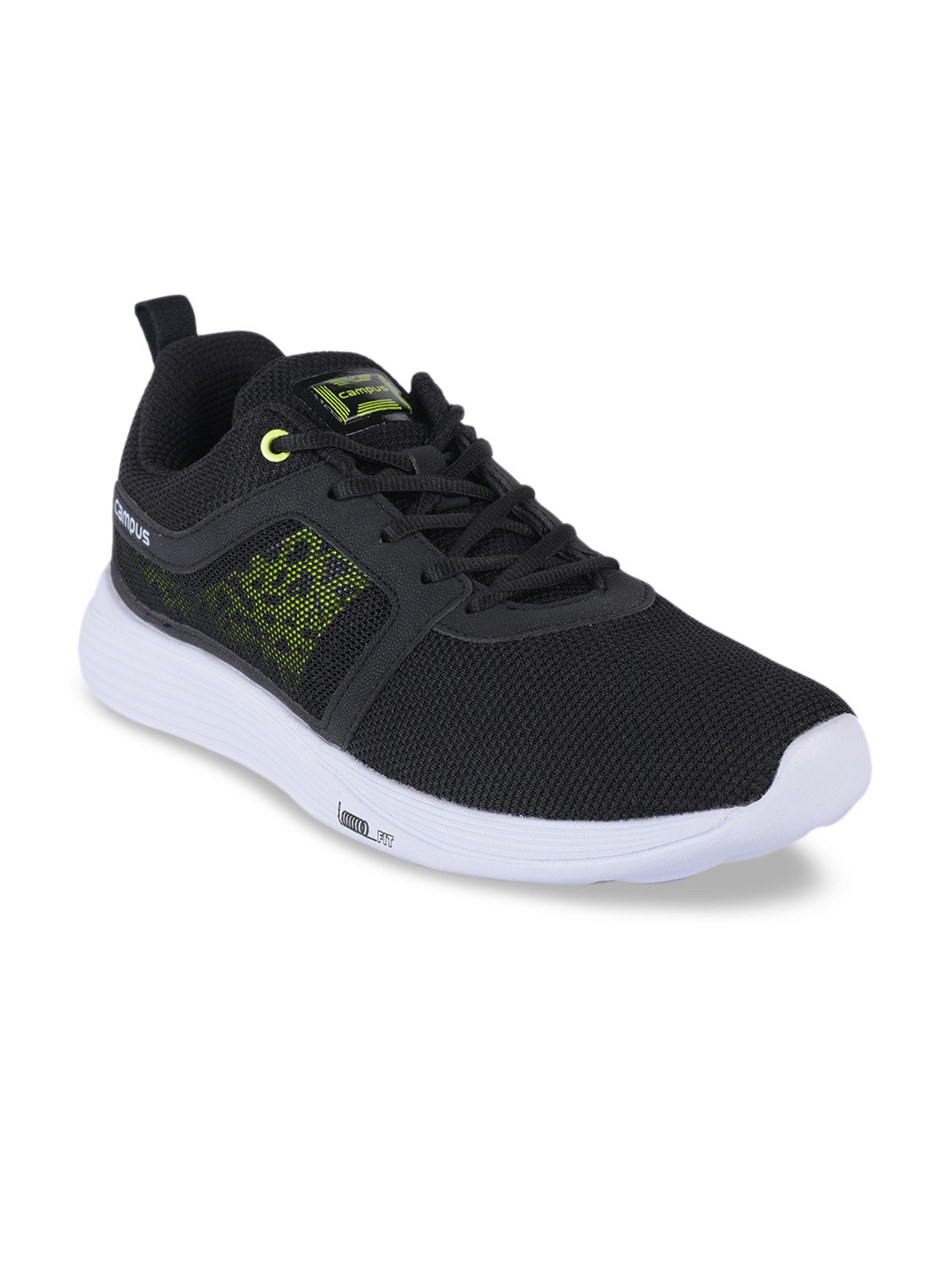 

Campus Men Black Mesh Running Shoes