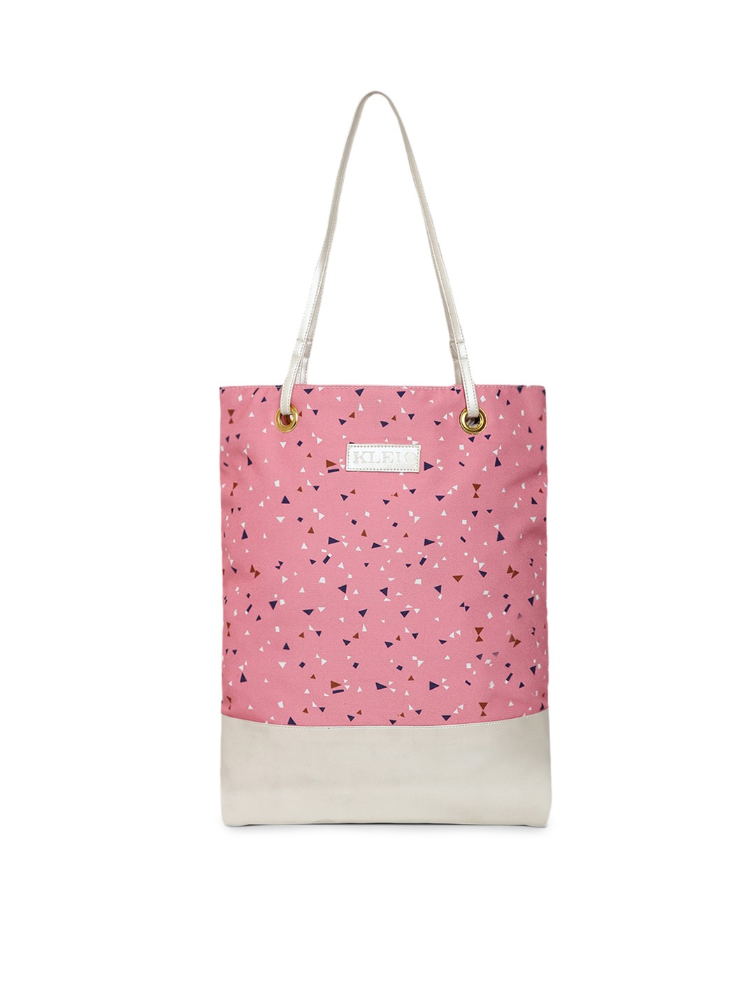 

KLEIO Pink & Off-White Printed Tote Bag