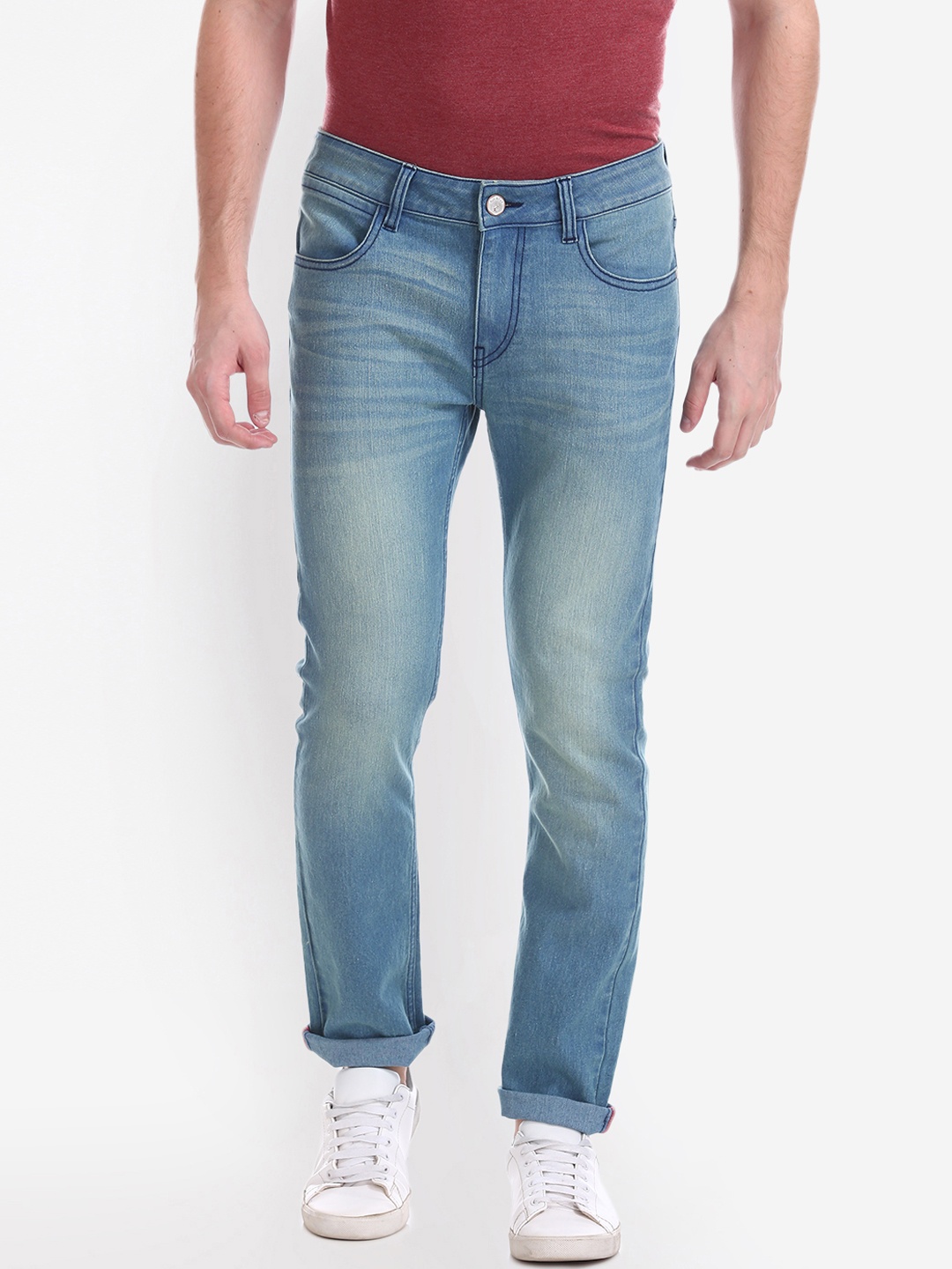 

RUF & TUF Men Blue Slim Fit Mid-Rise Clean Look Jeans