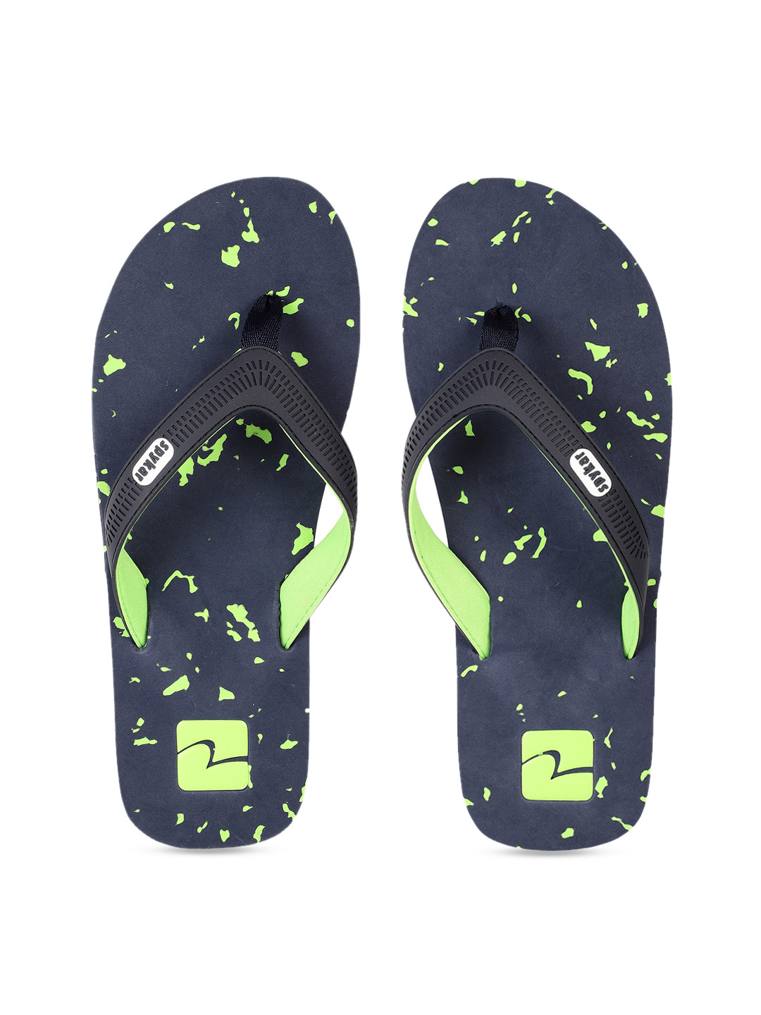 

SPYKAR Men Navy Blue Printed Thong Flip-Flops