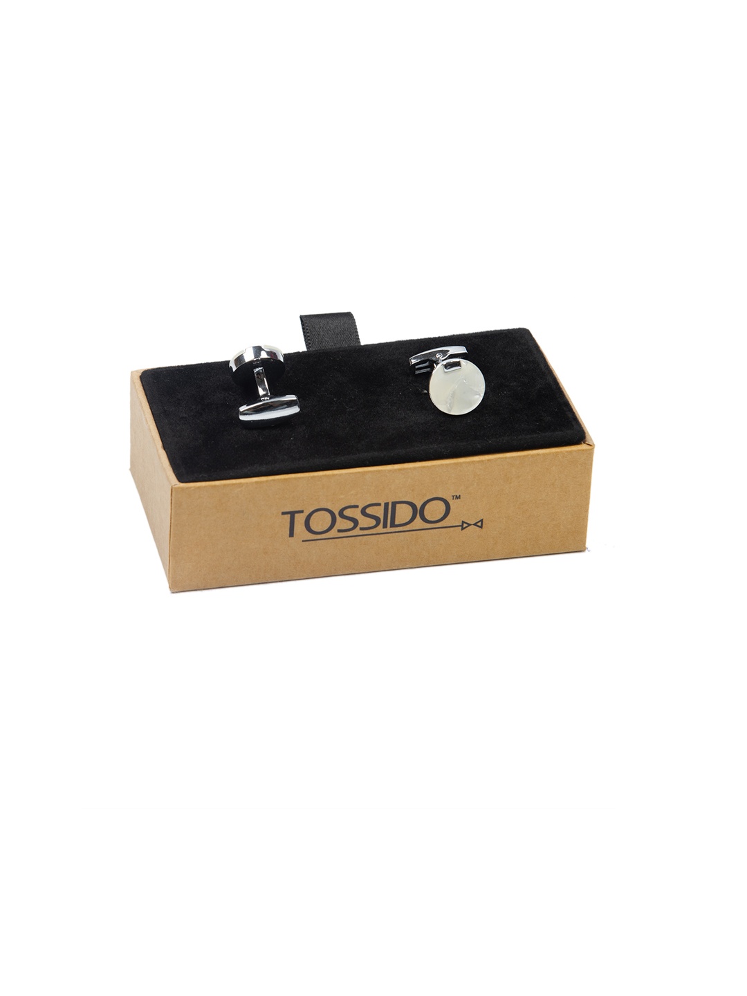 

Tossido Off-White Round Cufflinks