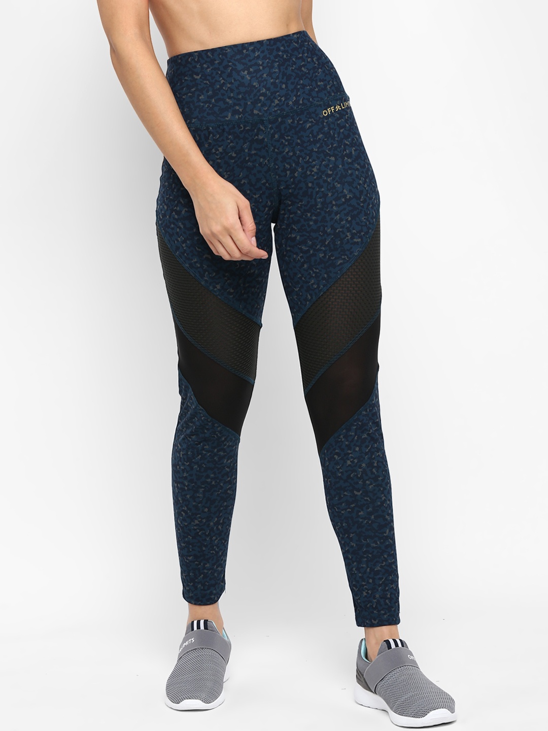 

OFF LIMITS Women Blue Self-Design Tights, Olive