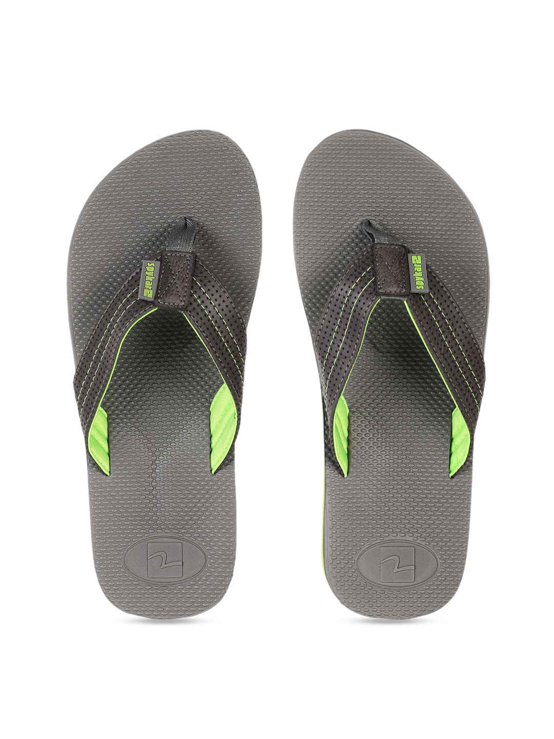 

SPYKAR Men Grey Self Design Thong Flip-Flops