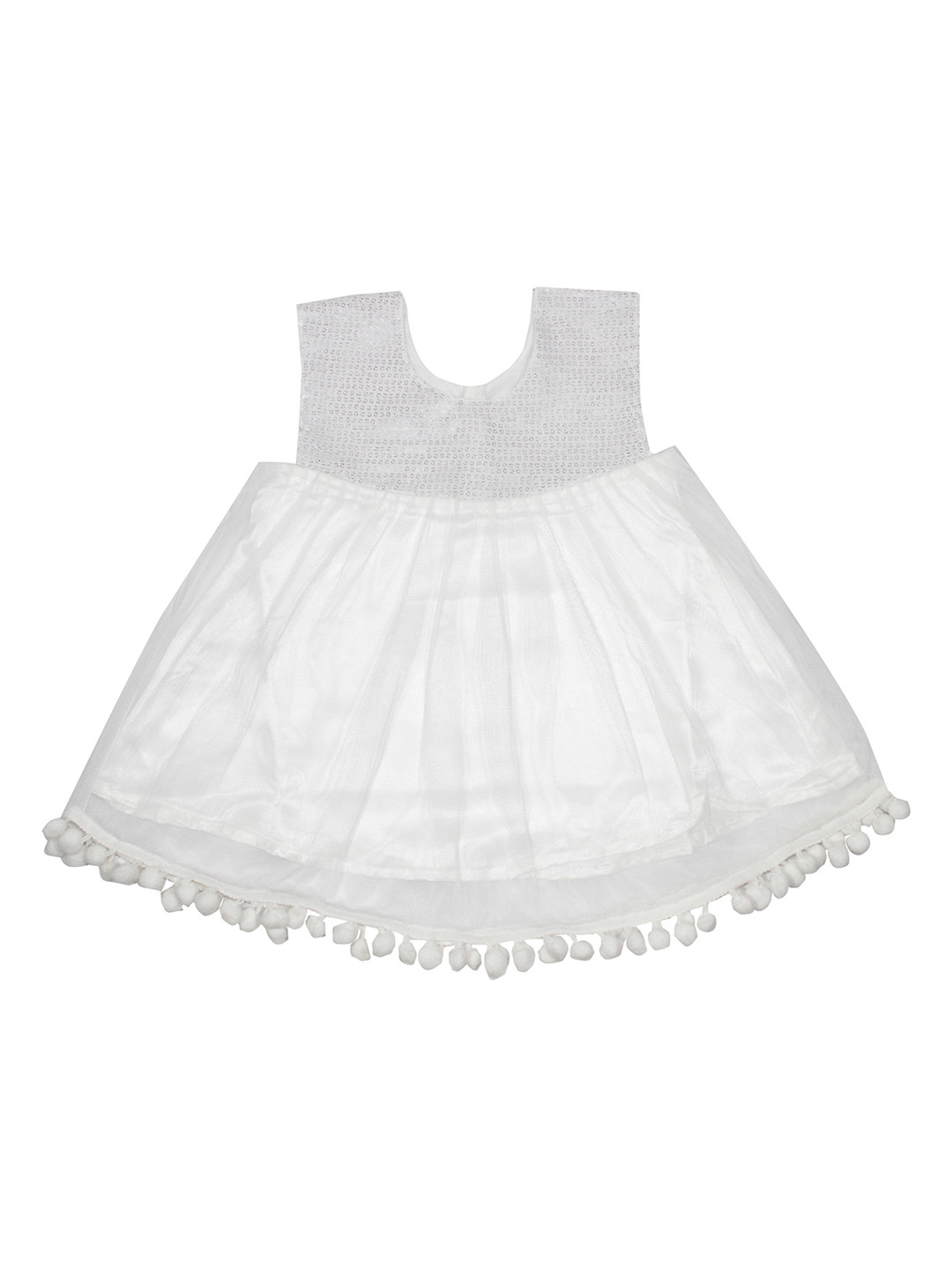 

Luke & Lilly Girls White Solid Empire Dress