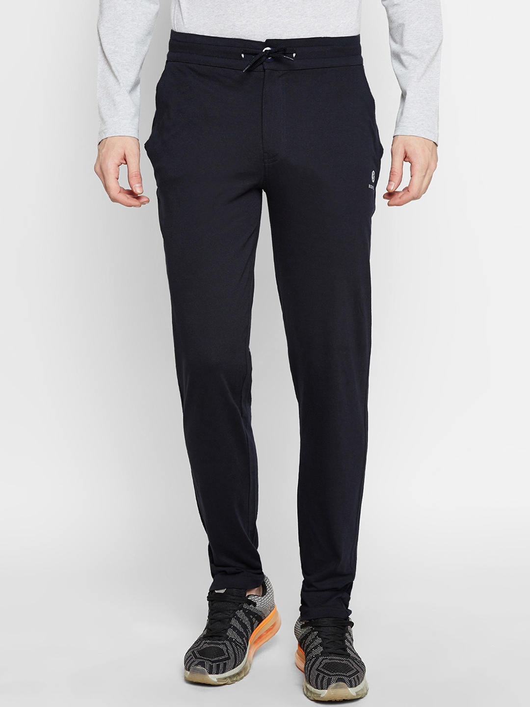 

BODYACTIVE Men Blue Solid Regular-Fit Trackpants