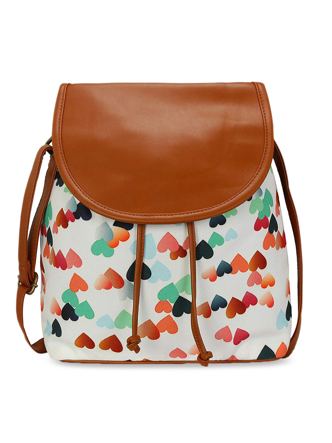 

KLEIO White Printed Sling Bag