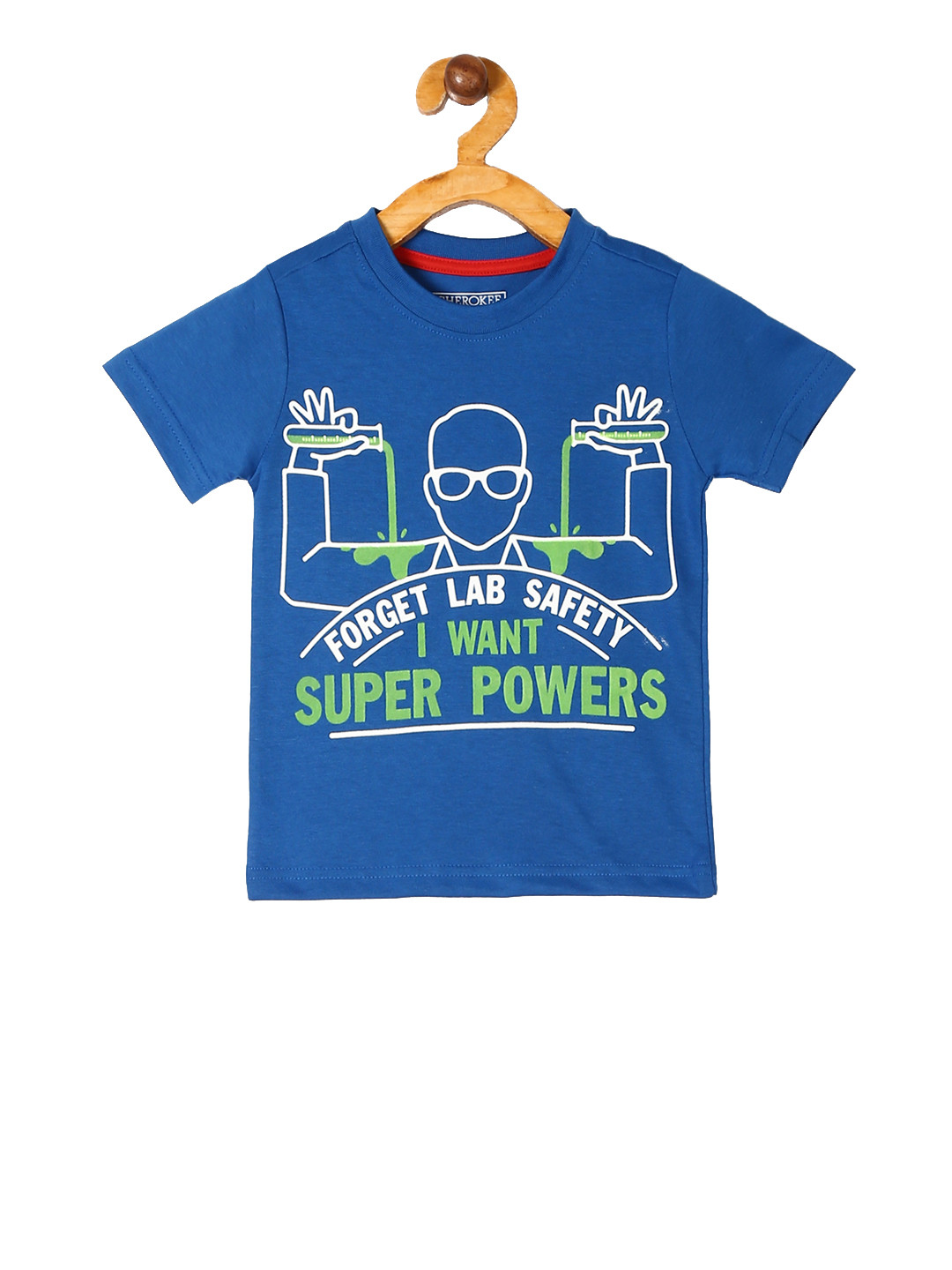 

Cherokee Boys Blue Printed Round Neck Pure Cotton T-shirt