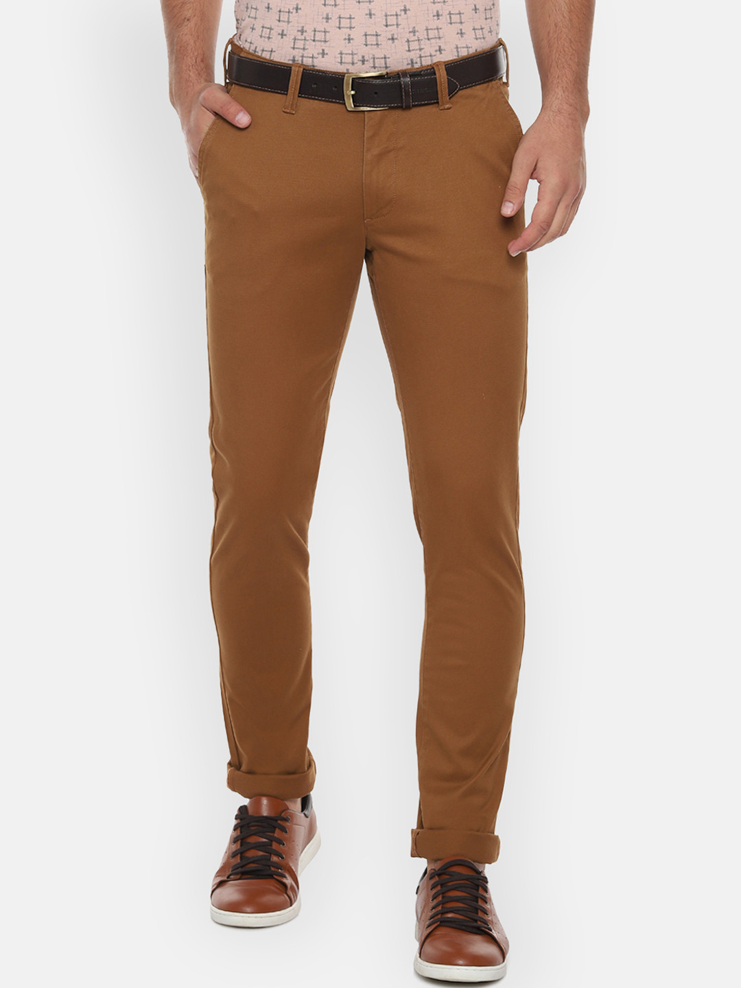 

Van Heusen Sport Men Brown Slim Fit Solid Regular Trousers