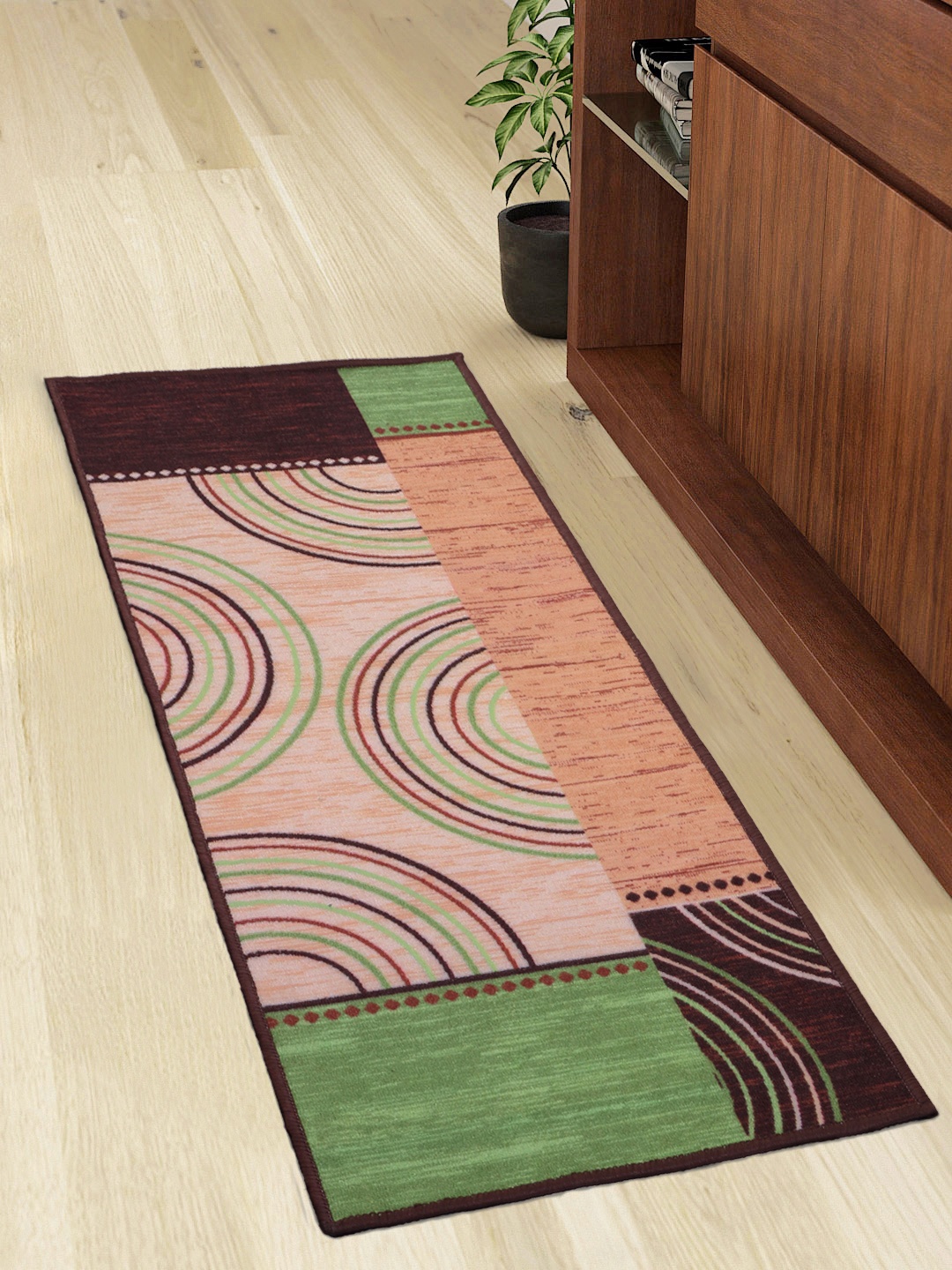 

Status Multicoloured Printed Anti-Skid Taba Runner, Multi