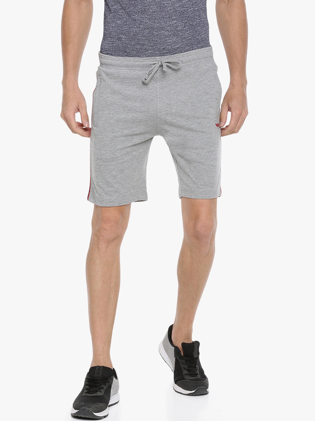 

Force NXT Men Super Combed Cotton Bermuda Shorts, Grey melange