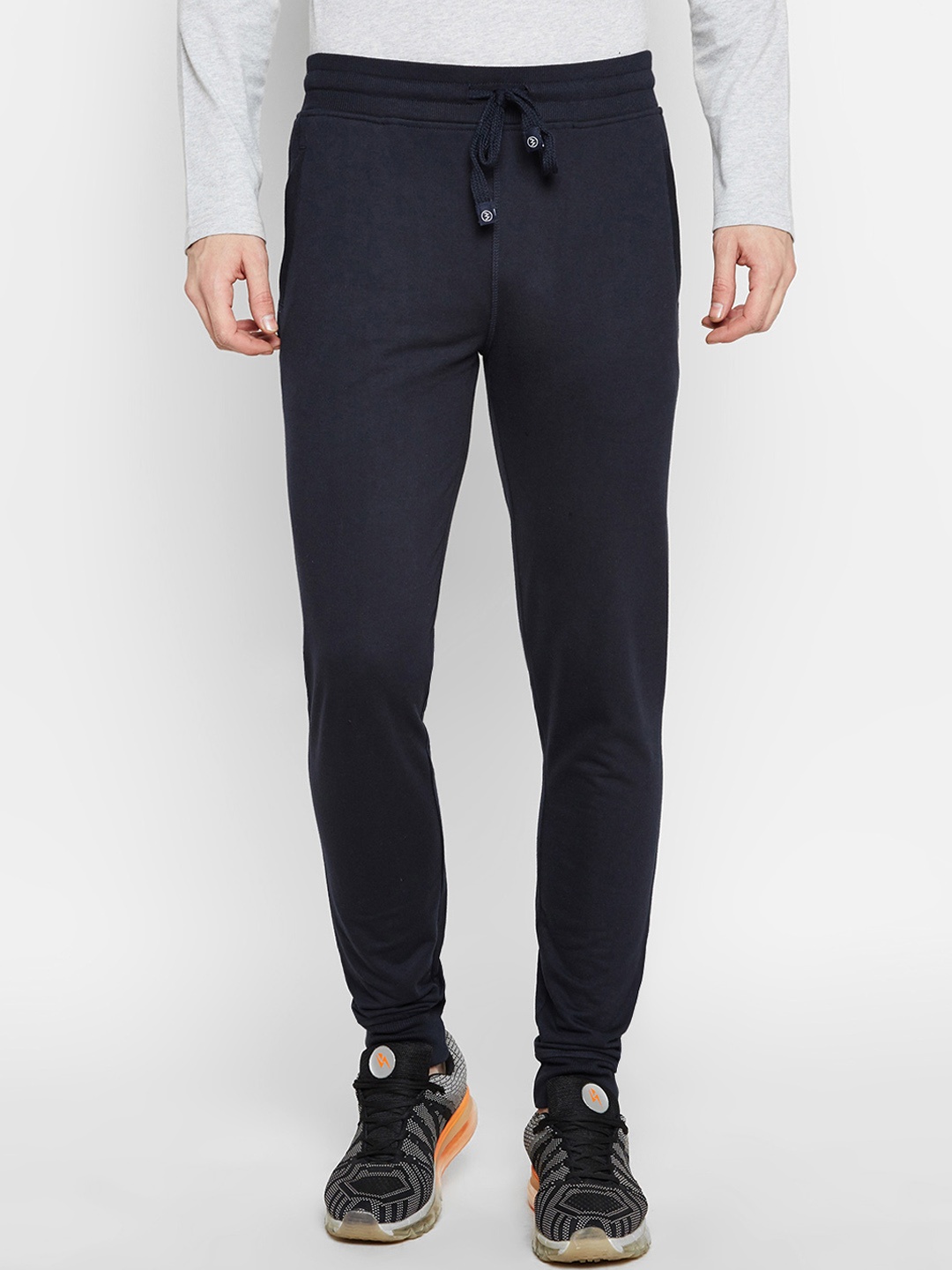 

BODYACTIVE Men Navy Blue Solid Straight Fit Trackpants