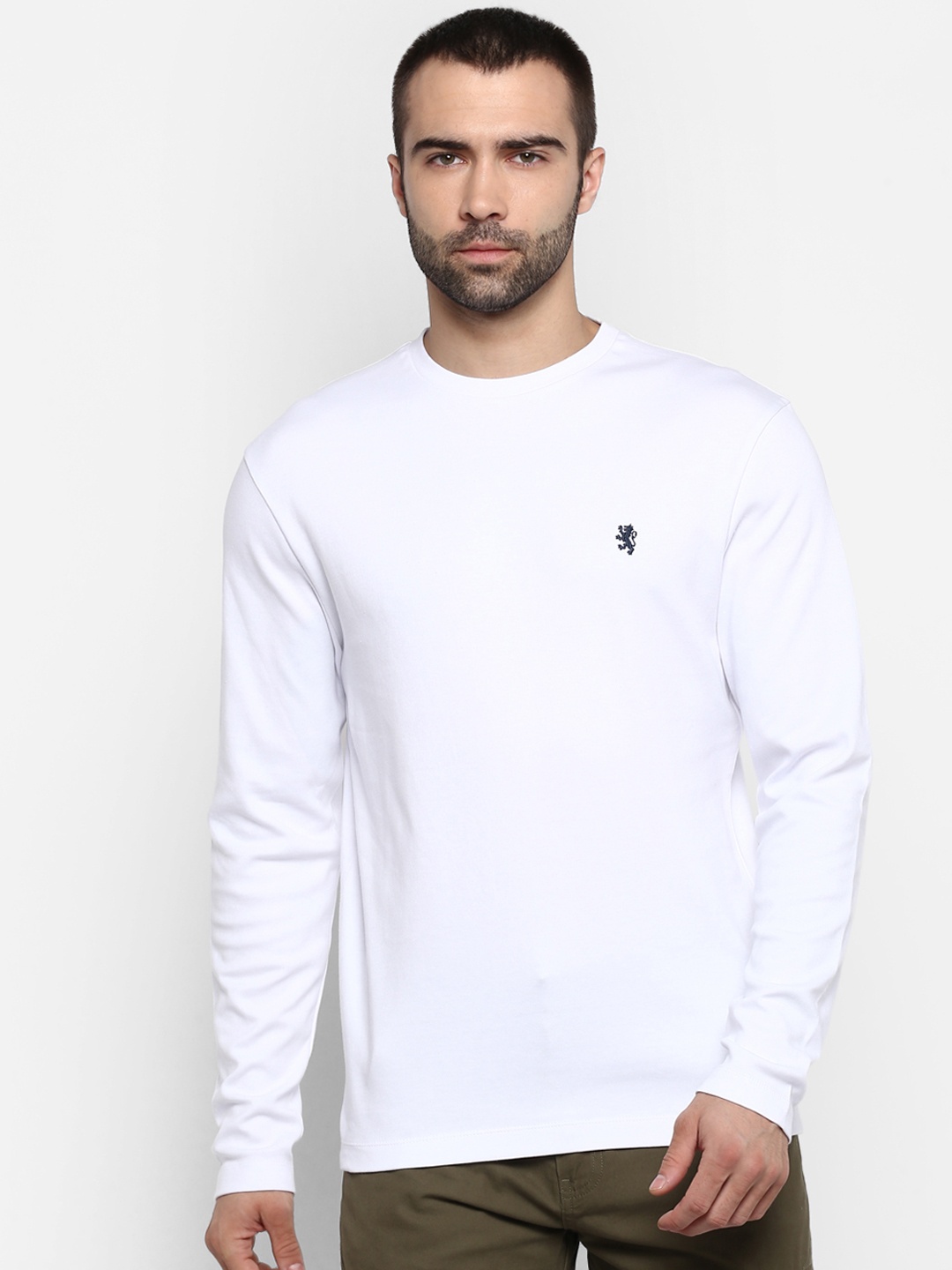 

Red Tape Men White Solid Round Neck T-shirt