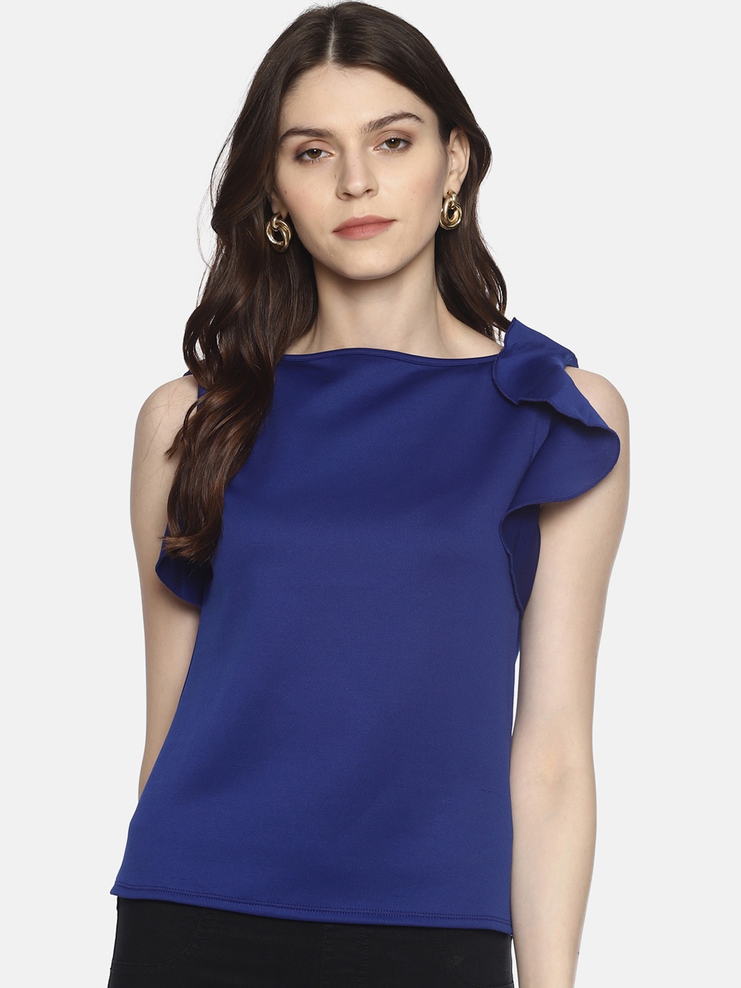 

AARA Women Blue Solid Top