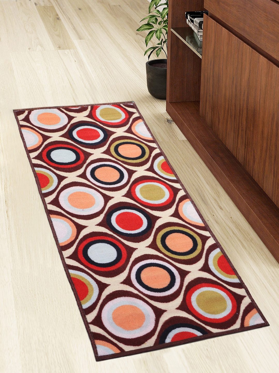 

Status Multicoloured Printed Anti-Skid Taba Runner, Multi