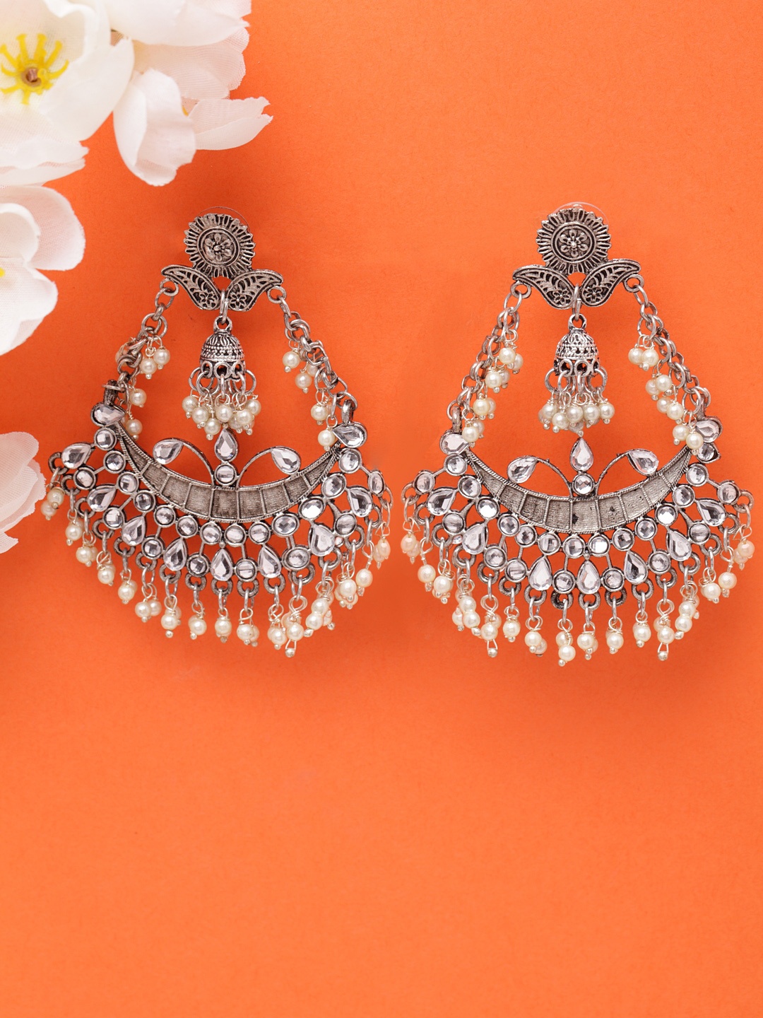 

Moedbuille Silver-Plated Handcrafted Chandbalis