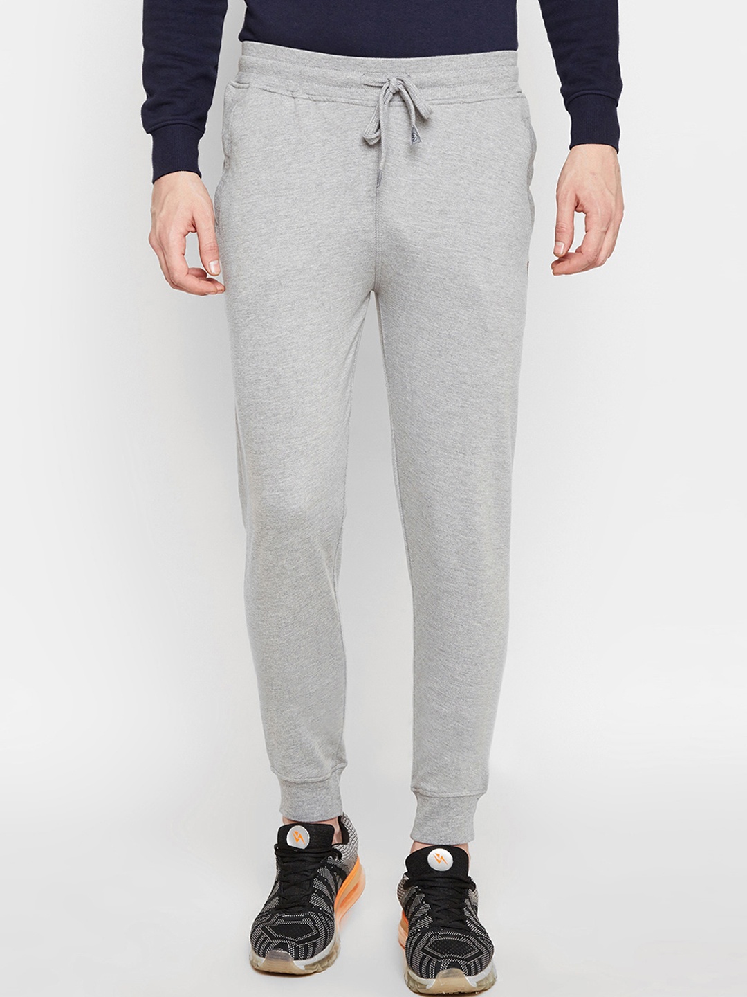 

BODYACTIVE Men Grey Melange Solid Straight Fit Joggers