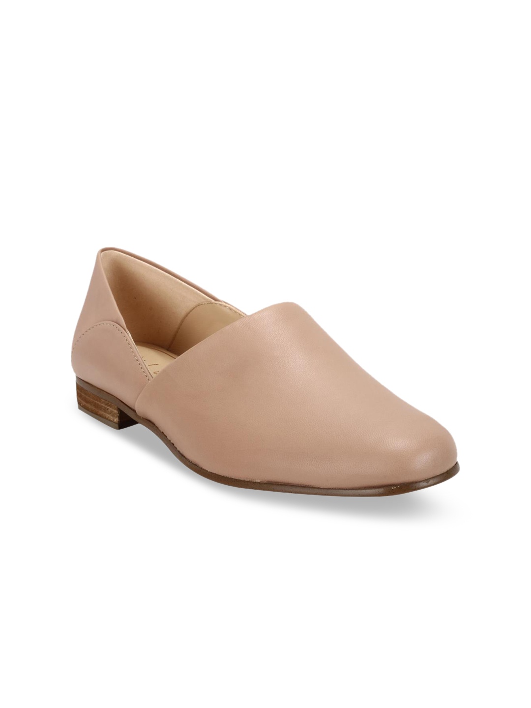 

Clarks Women Pink Solid Leather Pumps