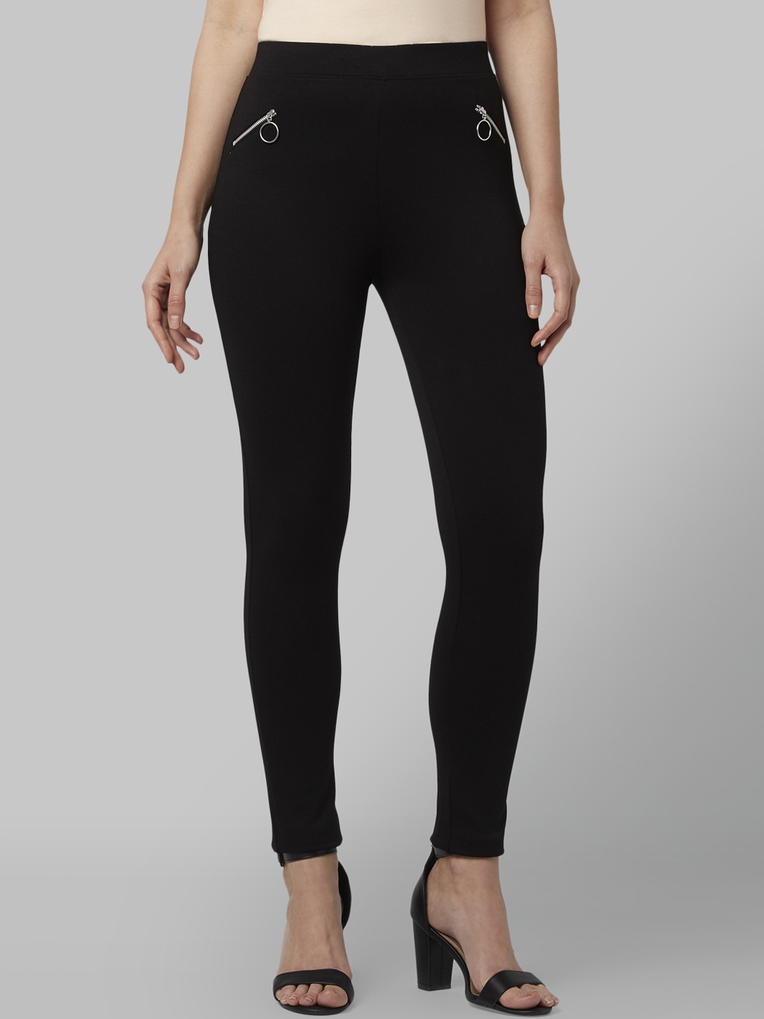 

Park Avenue Women Black Solid Treggings