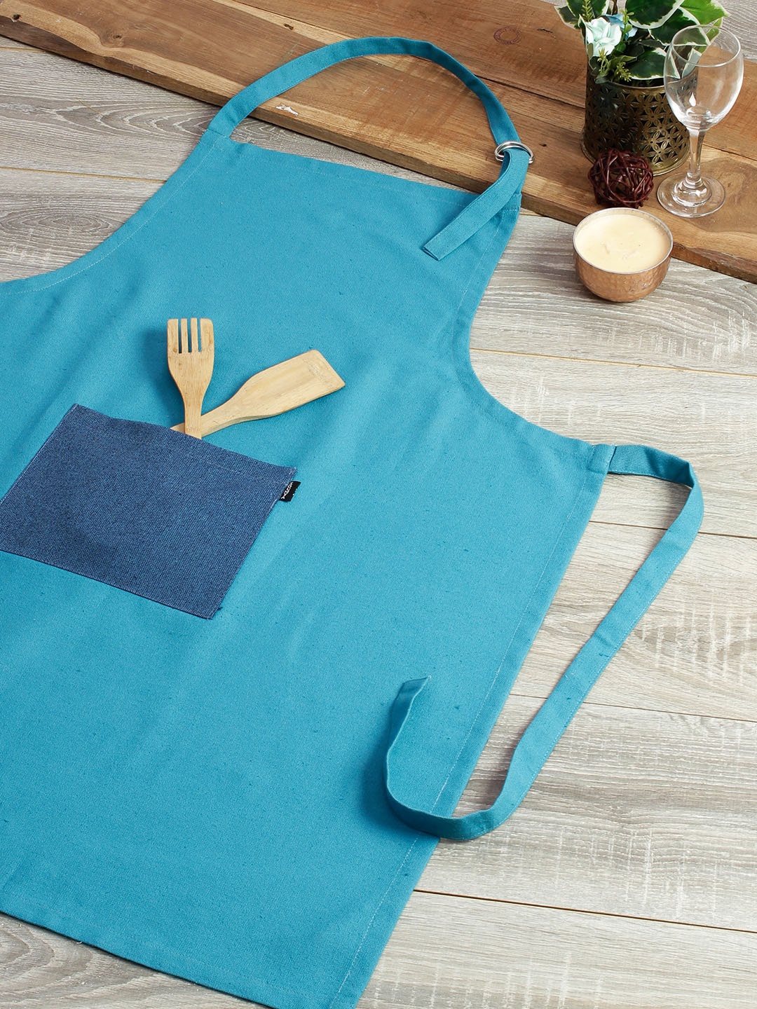 

Soumya Unisex Blue Solid 200TC Cotton Apron
