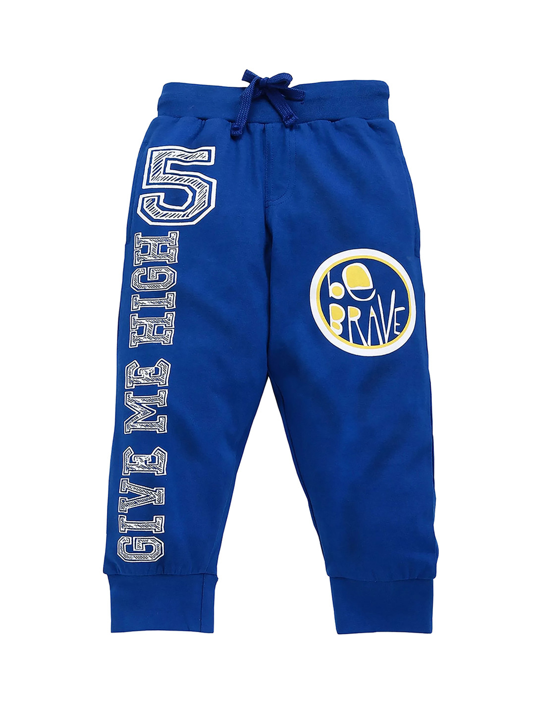 

KiddoPanti Boys Blue Solid Regular-Fit Joggers