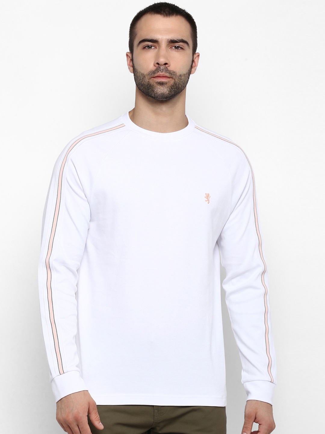 

Red Tape Men White Solid Round Neck T-shirt
