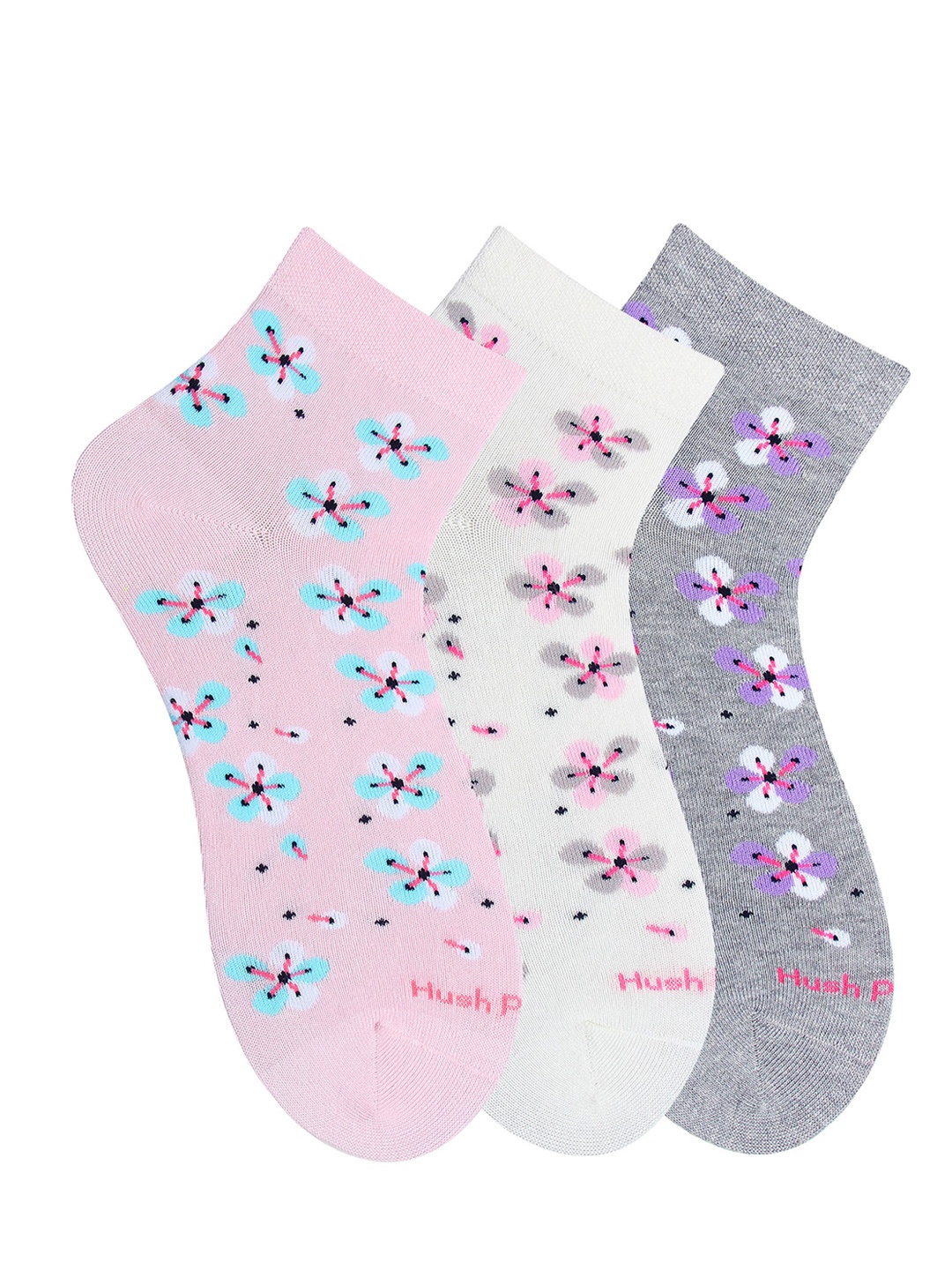 

Hush Puppies Women Pack of 3 Assorted Ankle-Length Socks