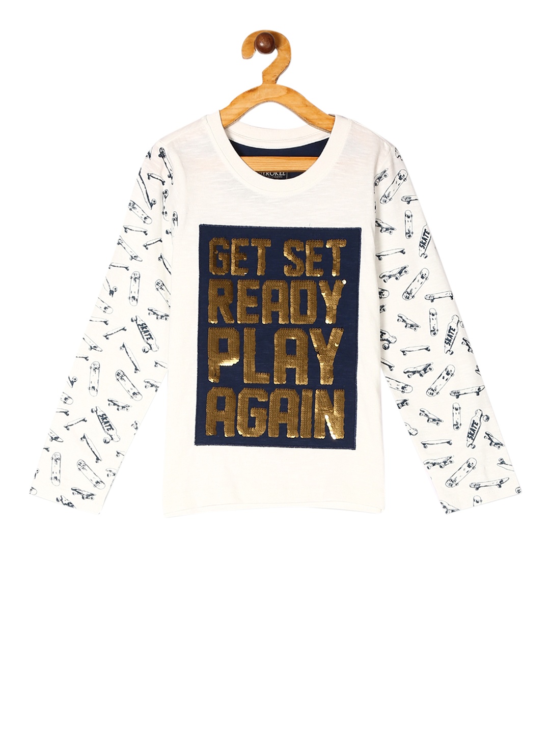 

Cherokee Boys White Printed Round Neck T-shirt