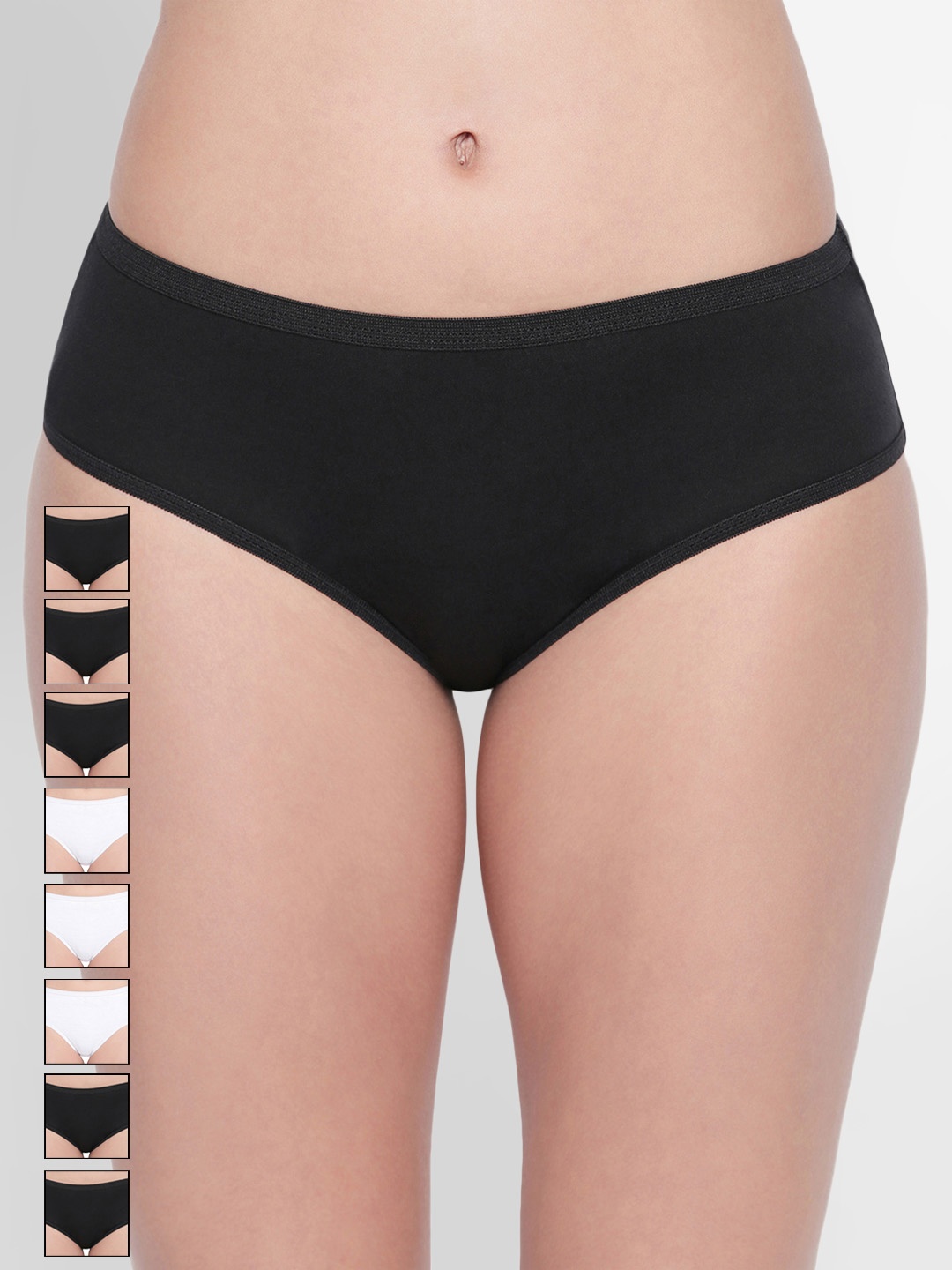 

Bodycare Women Pack of 9 Assorted Solid Bikini Briefs E26BBW