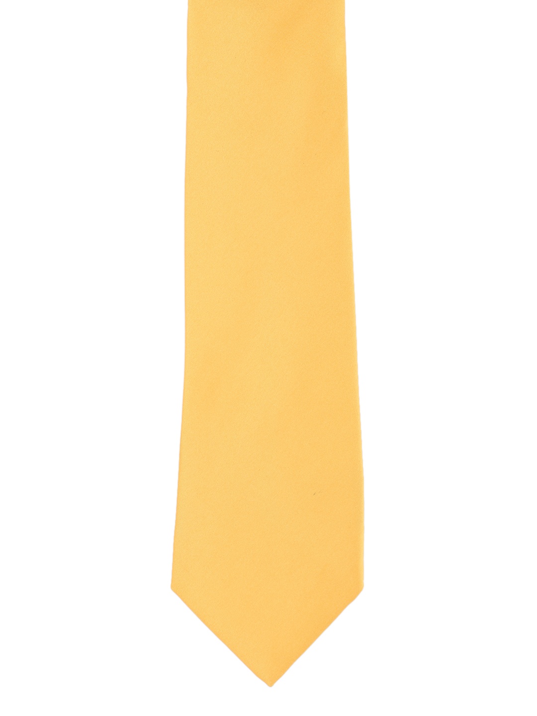Peter England Yellow Solid Broad Tie