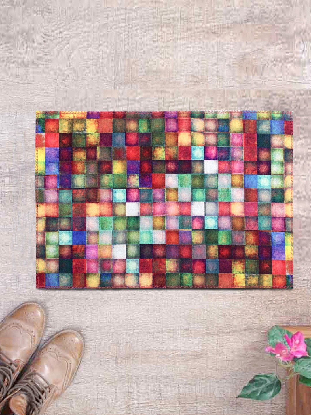 

ROMEE Multicoloured Printed Anti-Skid Doormat, Multi