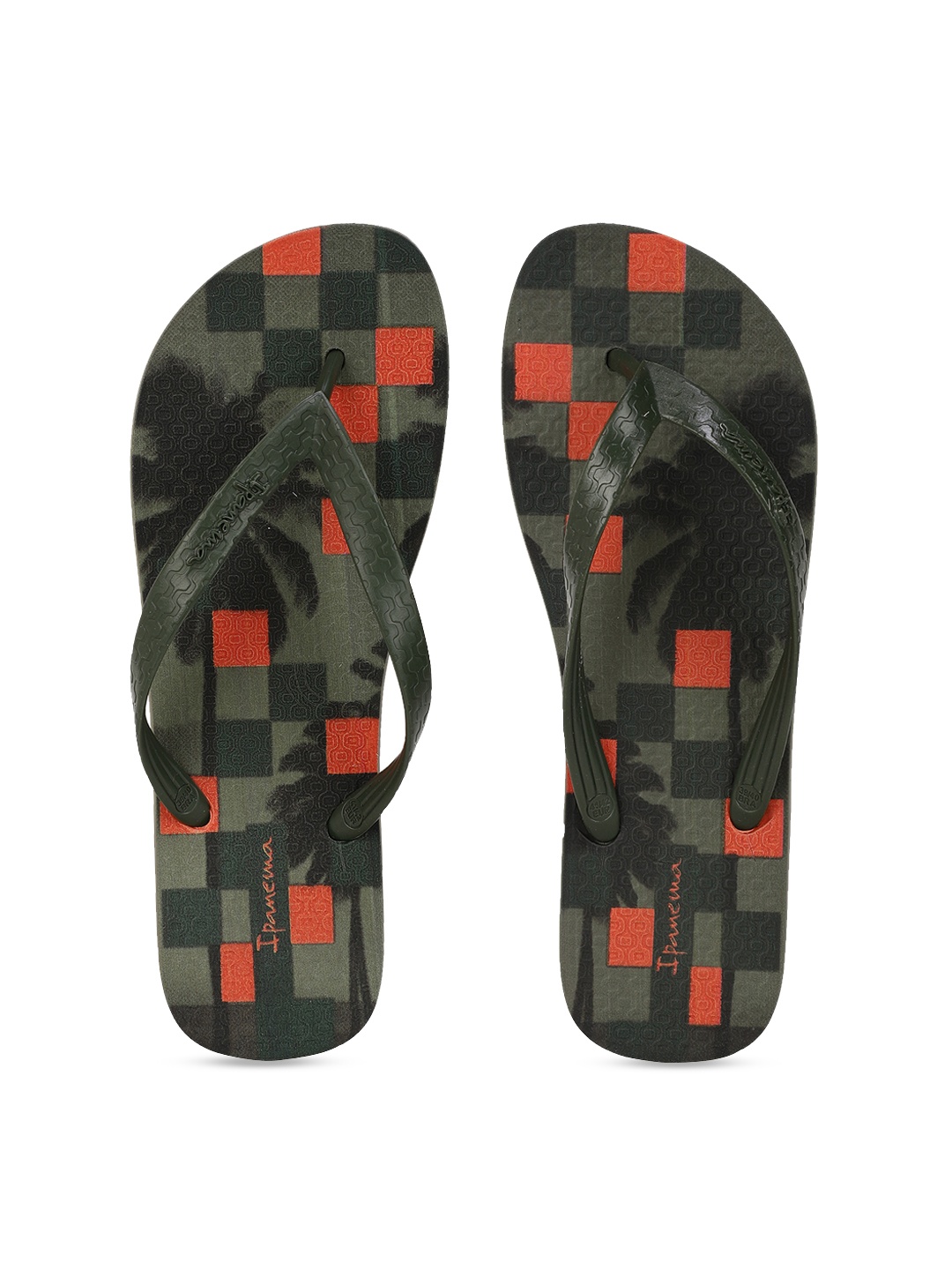 

iPanema Men Black & Red Printed Thong Flip-Flops