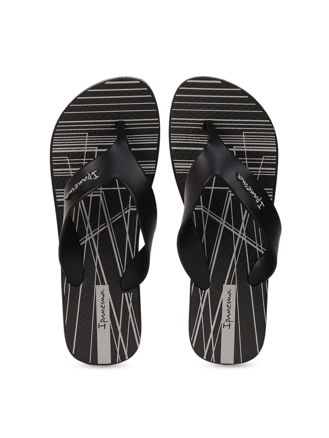 

iPanema Men Black & Off-White Printed Thong Flip-Flops