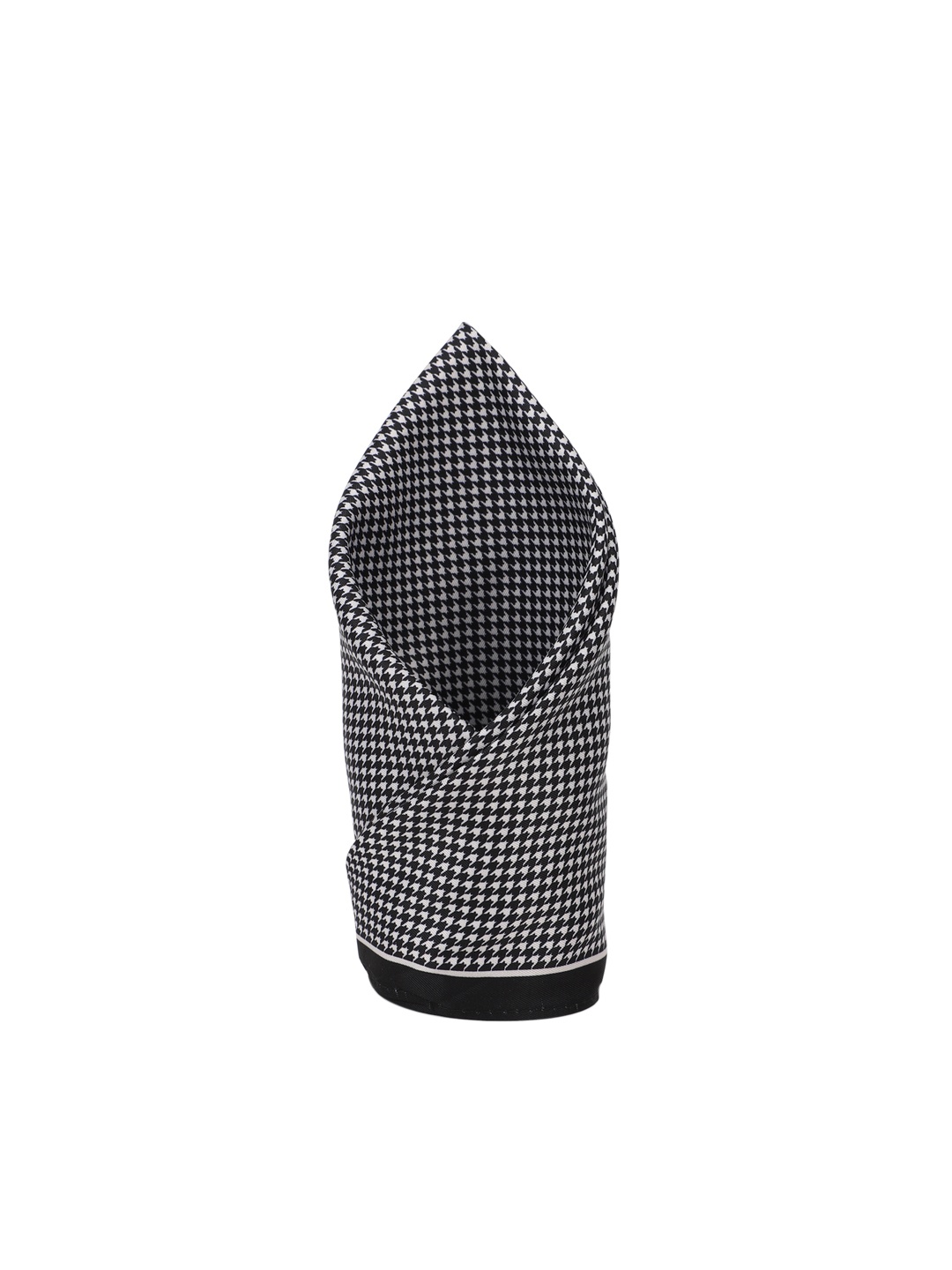 Peter England Men Black & White Printed Pocket Square