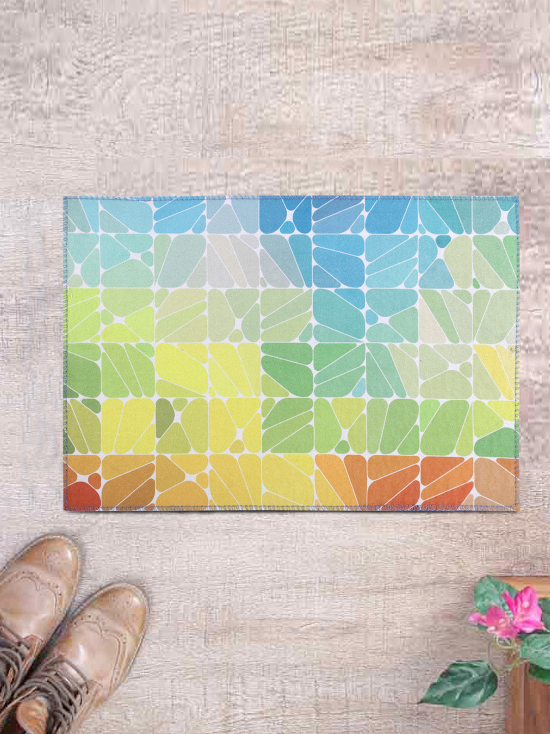 

ROMEE Multicoloured Printed Anti-Skid Doormat, Multi