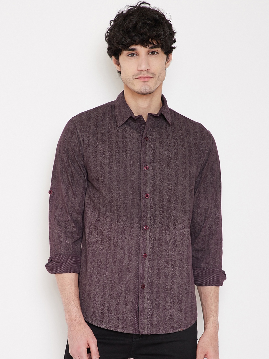 

PUNK Men Brown Nancy Regular Fit Printed Casual Shirt