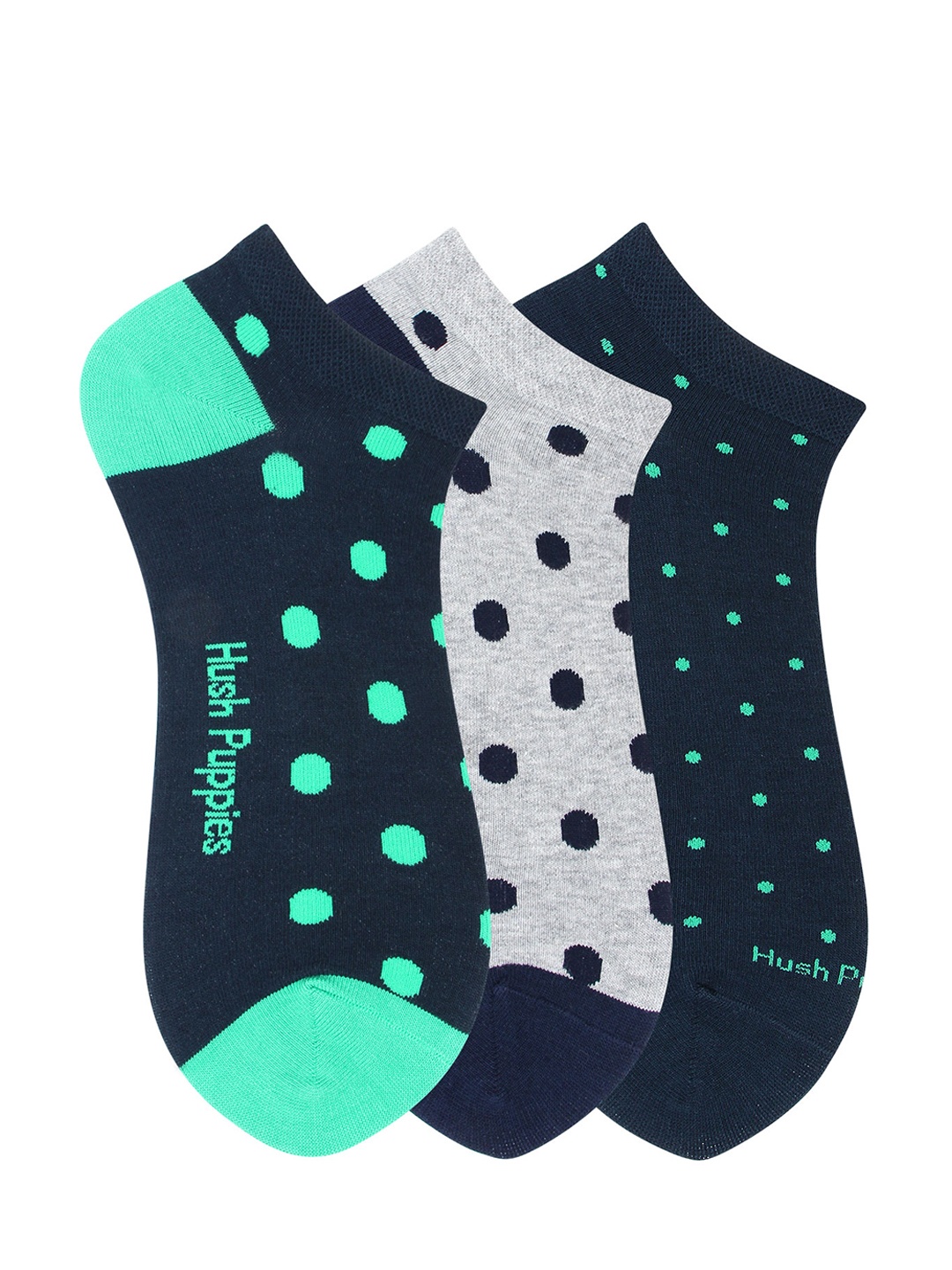 

Hush Puppies Men Pack of 3 Assorted Ankle-Length Socks